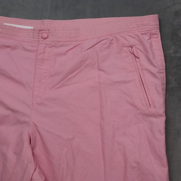 Pro Spirit Pants Womens 2XL Pink Plain High Waist Flat Front Ankle Zip - Picture 10 of 16